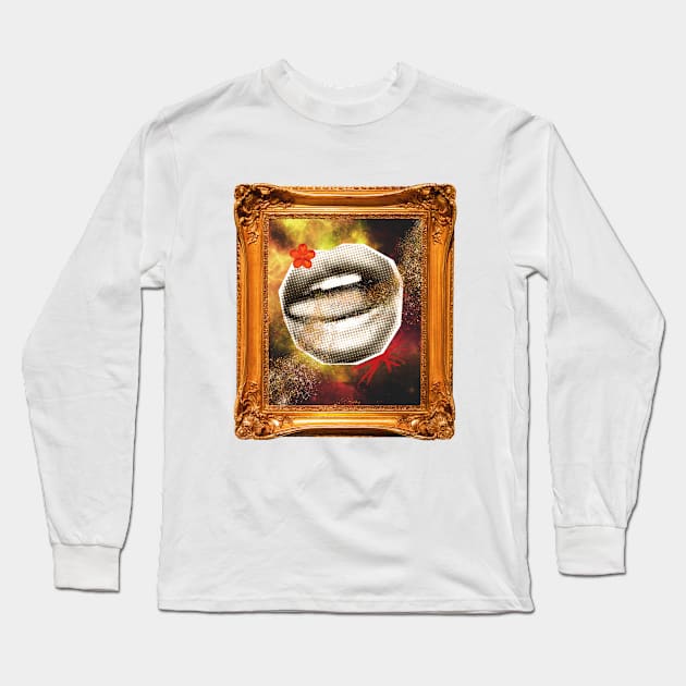 FRAMED LIPS - FLOWER Long Sleeve T-Shirt by ALI ROKS BAL